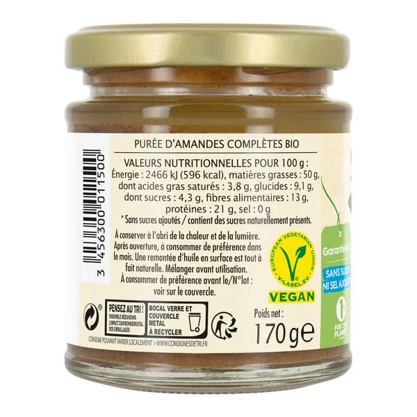 Purée d'amande complète - bio