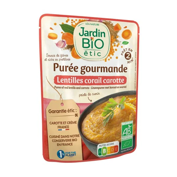 Purée gourmande Lentilles corail Carotte