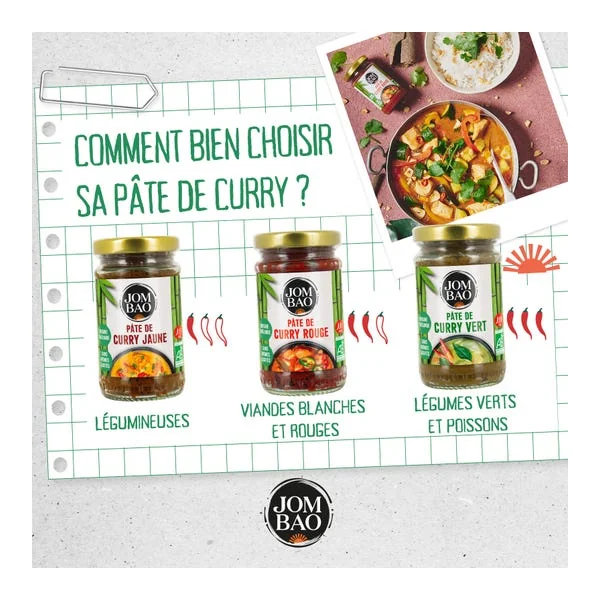 Pâte de curry rouge bio