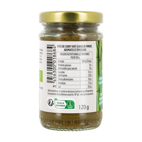 Pâte de curry vert bio