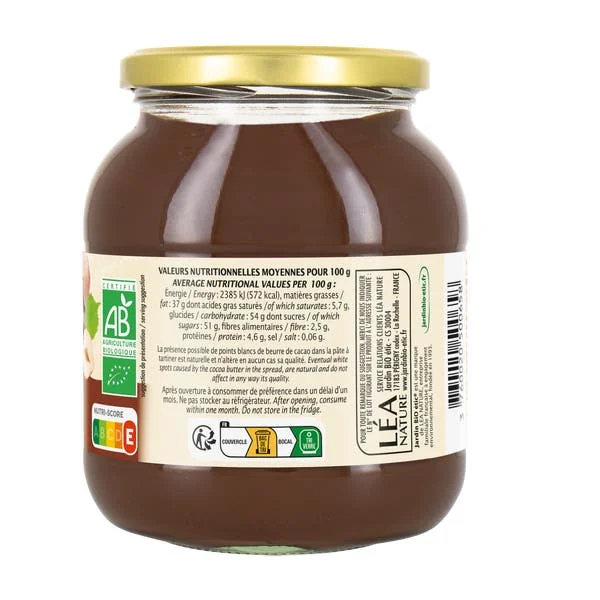 Pâte à tartiner bio chocolat et noisette - 750g