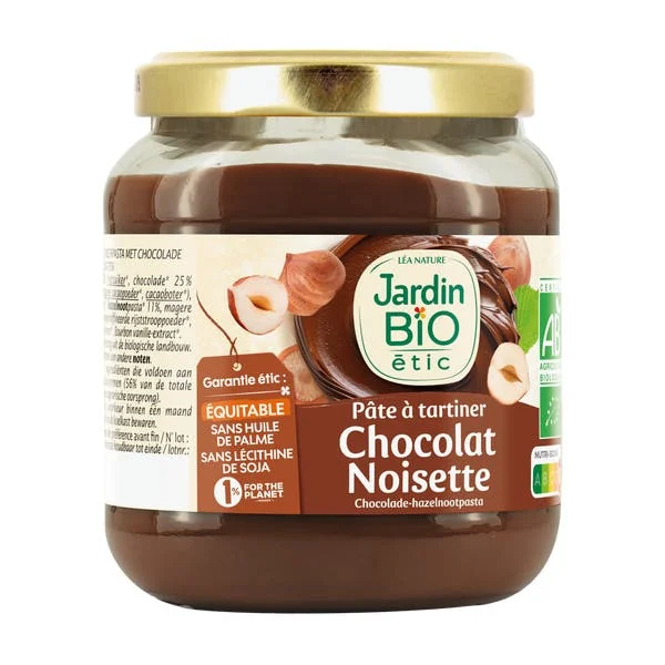 Pâte à tartiner chocolat noisette bio