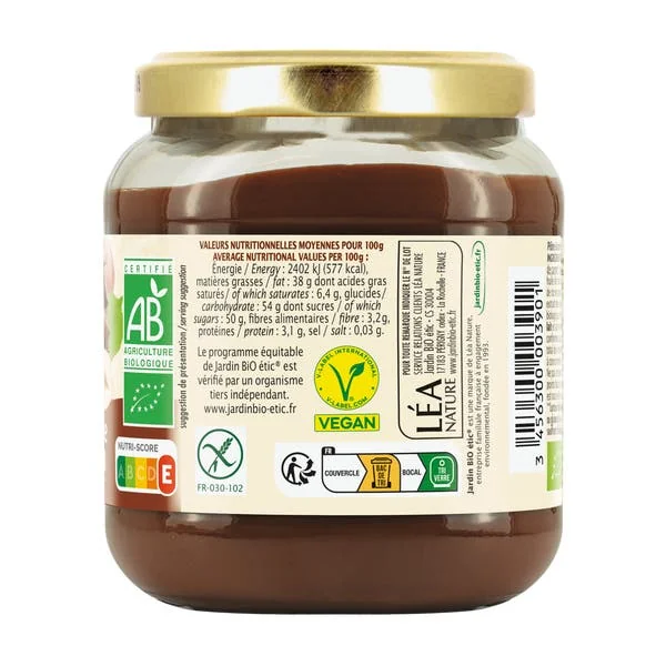 Pâte à tartiner Chocolat Noisette Sans lactose