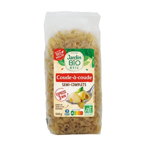 Pâtes coude à coude bio semi complets