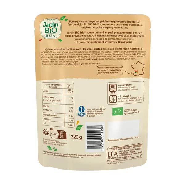 Quinotto Potimarron Châtaigne Parmesan - bio