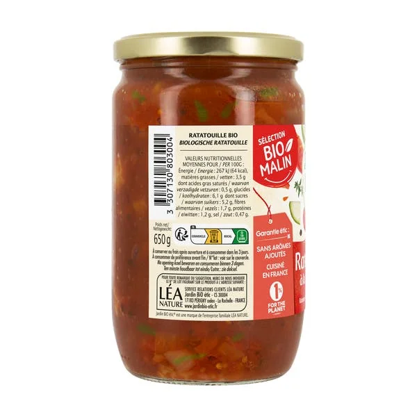 Ratatouille à la provençale bio format familial - 650g