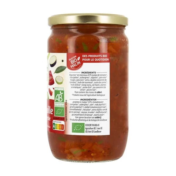 Ratatouille à la provençale bio format familial - 650g