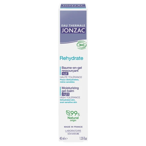 REHYDRATE - Baume-en-Gel Ressourçant Nuit Bio - Visage - Tous Types de Peaux, 40ml