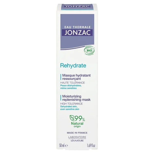 REHYDRATE - Masque Hydratant Ressourçant Bio - Visage - Tous Types de Peaux, 50ml