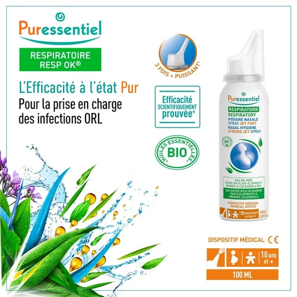 RESPIRATOIRE - Hygiène Nasale - Spray Jet Fort au Calendula Bio, 100ml