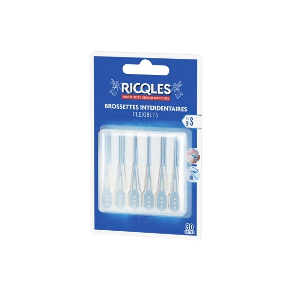 Ricqlès 30 Brossettes Interdentaires Flexibles - Taille : S