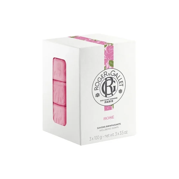 Roger & Gallet Rose 3 Savons Bienfaisants de 100 g