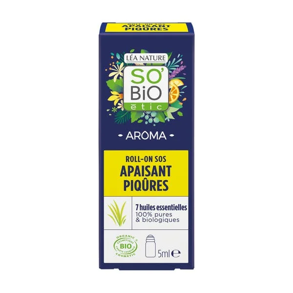 Roll-on SOS apaisant anti-piqûres aux 7 huiles essentielles Bio