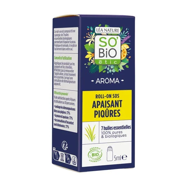 Roll-on SOS apaisant anti-piqûres aux 7 huiles essentielles Bio