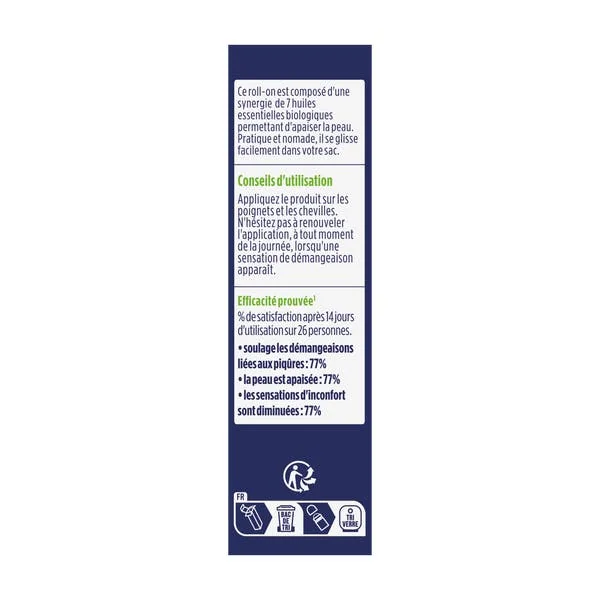 Roll-on SOS apaisant anti-piqûres aux 7 huiles essentielles Bio
