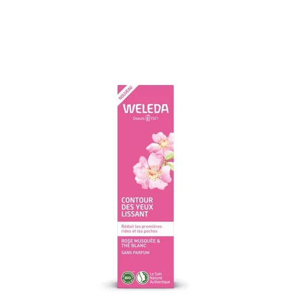 ROSE MUSQUÉE & THÉ BLANC - Contour des Yeux Lissant Bio - Tous Types de Peaux, 12ml