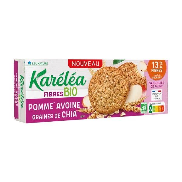 Sablés Pomme Avoine Chia Bio réduits en sucres