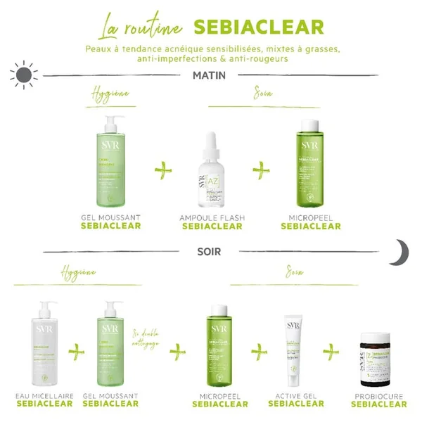 SEBIACLEAR - Active Gel Correcteur Intensif - Visage - Peaux à Imperfections, 40ml
