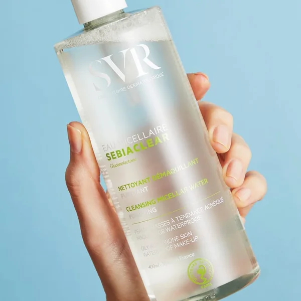SEBIACLEAR - Eau Micellaire Purifiante et Nettoyante - Visage et Yeux - Peaux Grasses à Tendance Acnéique, 400ml