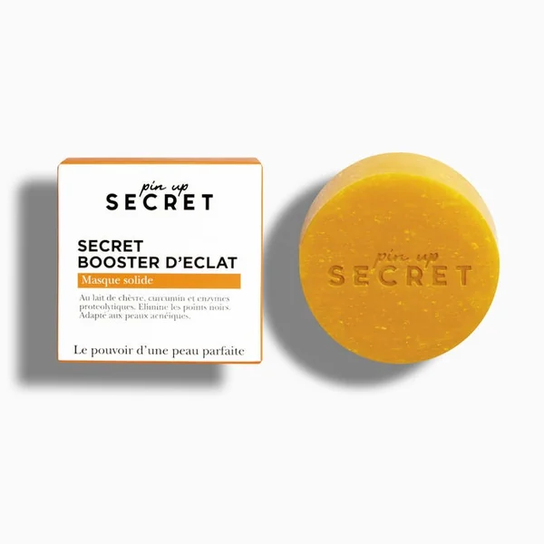 SECRET BOOSTER D'ECLAT - Masque Solide au Curcuma - Visage - Peaux Acnéiques, 70g