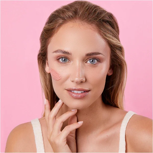 SECRET DE MAQUILLEURS - Soin Blush de Peau Crème Visage Défatigante Rose Lumière - Visage et Yeux - Tous Types de Peaux, 50ml
