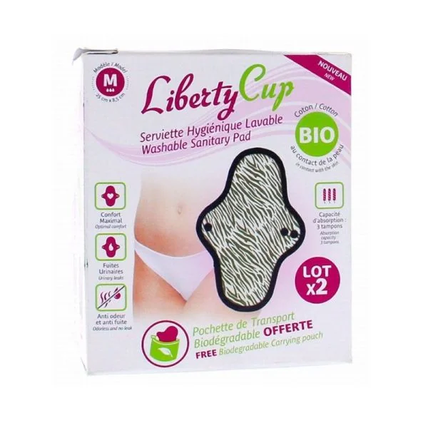 Serviette Hygiénique Lavable • Taille M • lot x 2