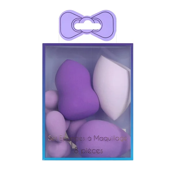 Set de 8 Eponges à Maquillage, Coloris Aléatoire