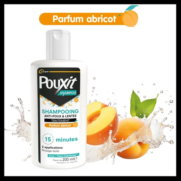 Shampooing Anti-Poux et Lentes - Parfum Abricot, 200ml