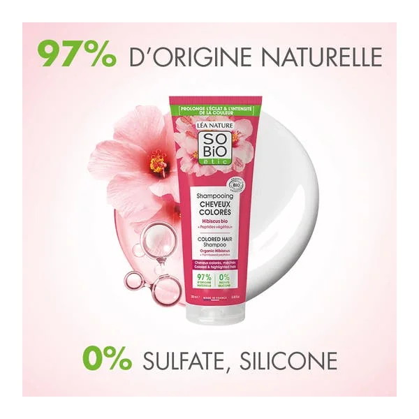Shampooing Cheveux Colorés Hibiscus Bio