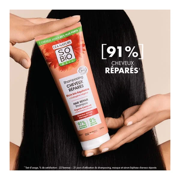 Shampooing cheveux réparés