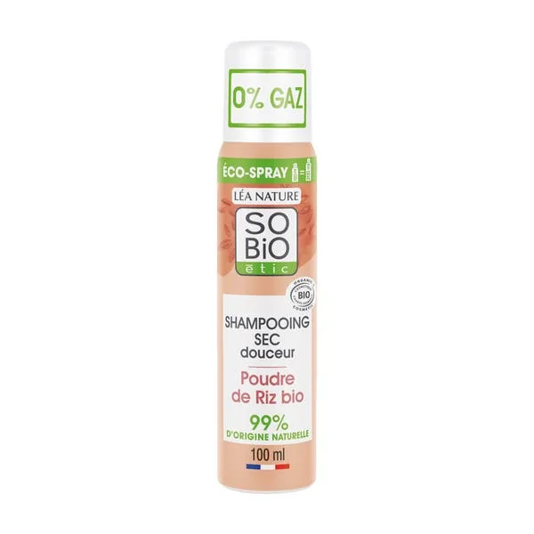 Shampooing sec douceur, poudre de riz bio