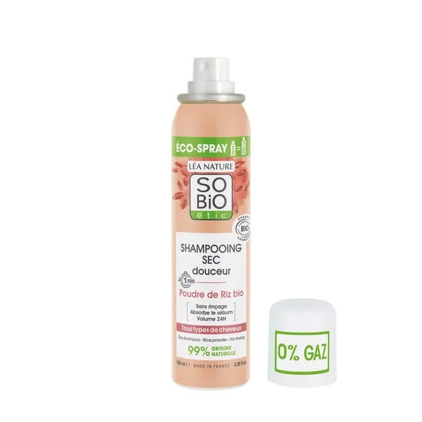 Shampooing sec douceur, poudre de riz bio