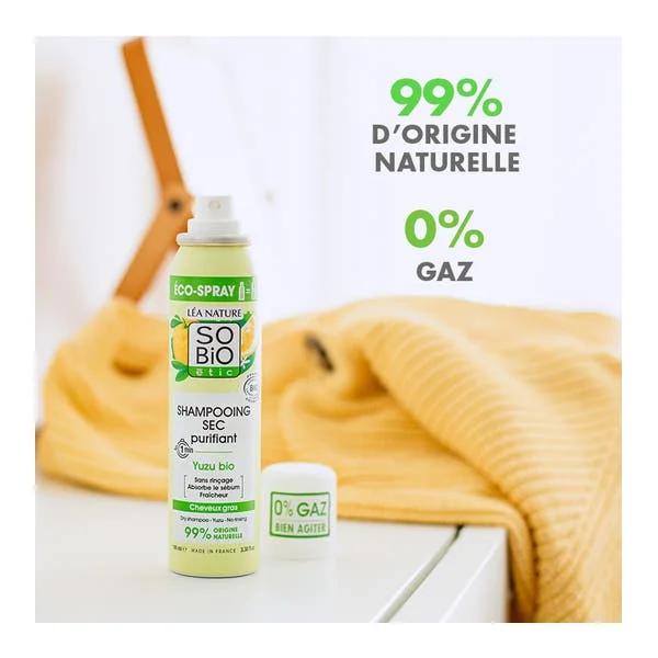 Shampooing sec purifiant, yuzu bio