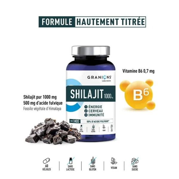 Shilajit • 1000 Mg • 60 gélules
