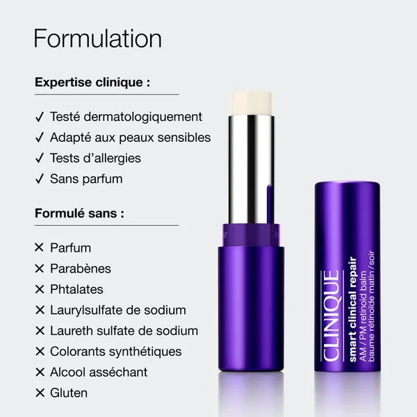 SMART CLINICAL REPAIR - Baume Rétinoïde Anti-Rides Matin et Soir - Visage - Tous Types de Peaux, 3.29g