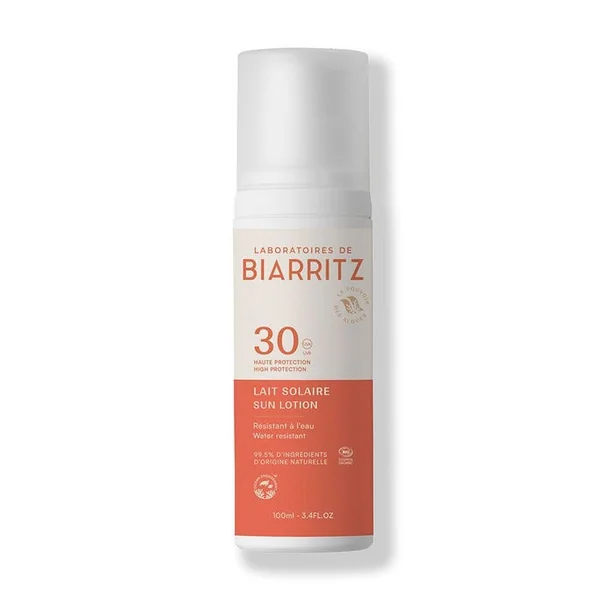 SOINS SOLAIRES - Lait Solaire SPF30 Bio - Visage et Corps - Tous Types de Peaux, 100ml