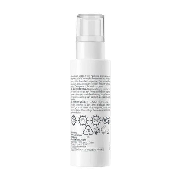 SOLAIRE - Fluide Anti-Imperfection SPF50 - Visage et Cou - Peaux Sensibles à Tendance Acnéique, 40ml