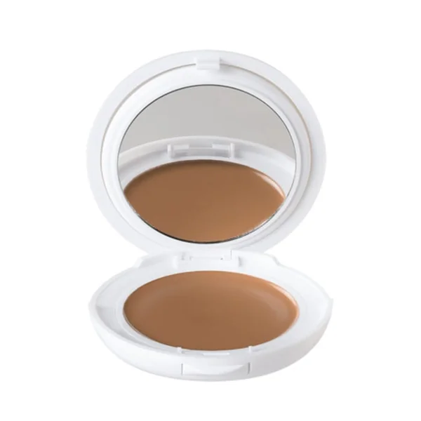 SOLAIRE - Haute Protection Minérale Compacte Teintée Doré SPF50 - Visage - Peaux Intolérantes, 10g