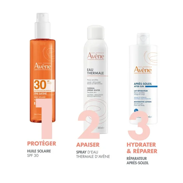 SOLAIRE - Huile Solaire Haute Protection SPF30 - Corps - Peaux Sensibles, 200ml