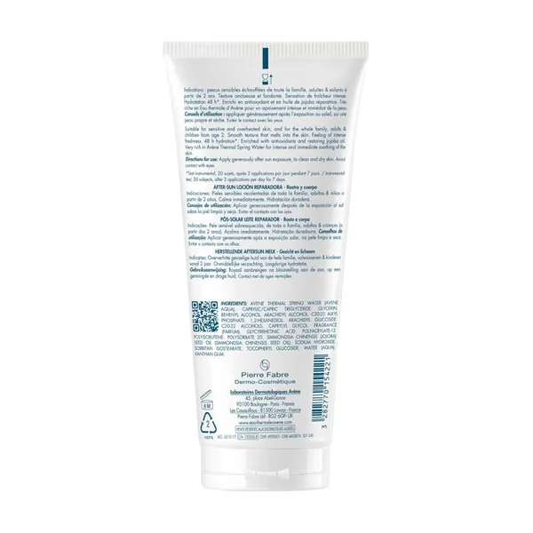 SOLAIRE - Lait Réparateur Après-Soleil - Visage et Corps - Peaux Sensibles, 200ml