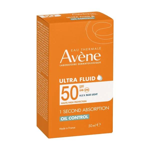 SOLAIRE - Ultra Fluid Oil Control SPF50 Sans Parfum - Visage - Peaux Sensibles, 50ml