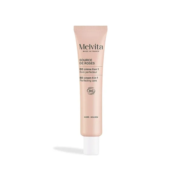 SOURCE DE ROSES - BB Crème 6 en 1 Bio - Teinte Dorée - Visage - Tous Types de Peaux, 40ml