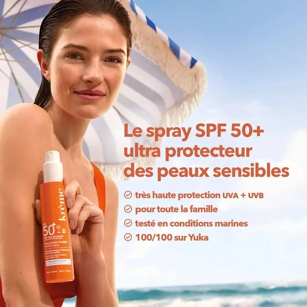 Spray Solaire Invisible SPF50+ - Corps - Peaux Très Sensibles, 150ml