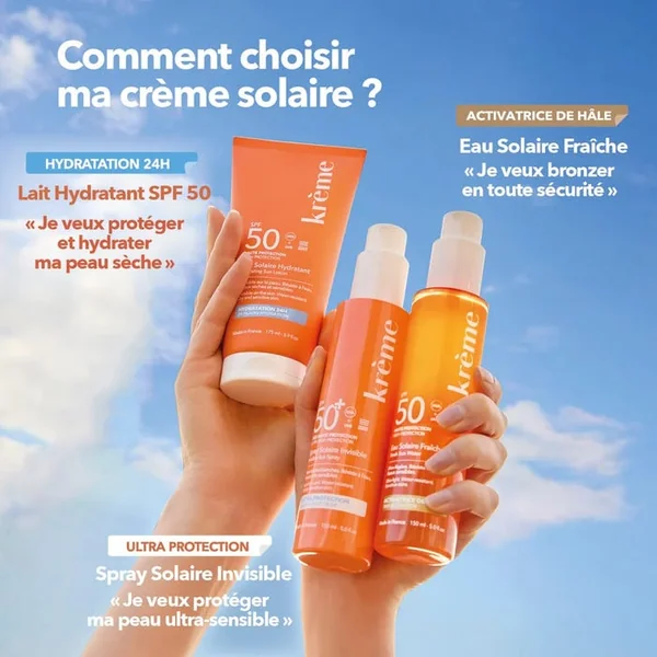 Spray Solaire Invisible SPF50+ - Corps - Peaux Très Sensibles, 150ml