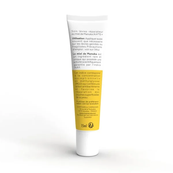 Stick Lèvres au Miel de Manuka Bio - Lèvres Gercées, Irritées et Desséchées, 15ml