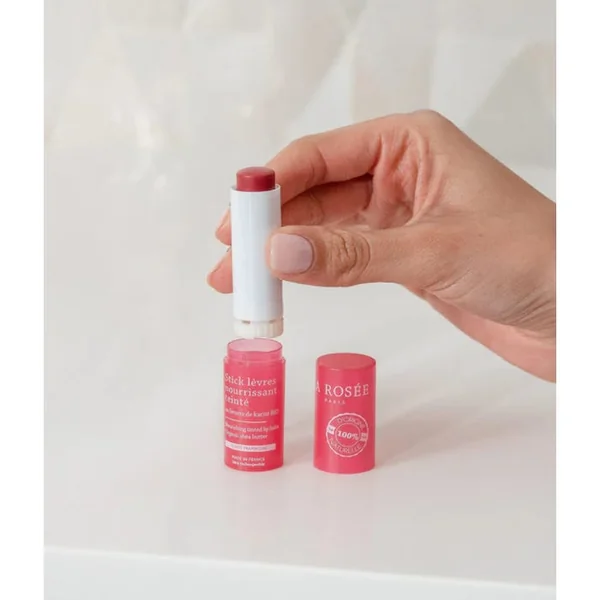 Stick Lèvres Nourrissant Rechargeable Teinte Framboise - Lèvres Sèches ou Abîmées, 4.5g