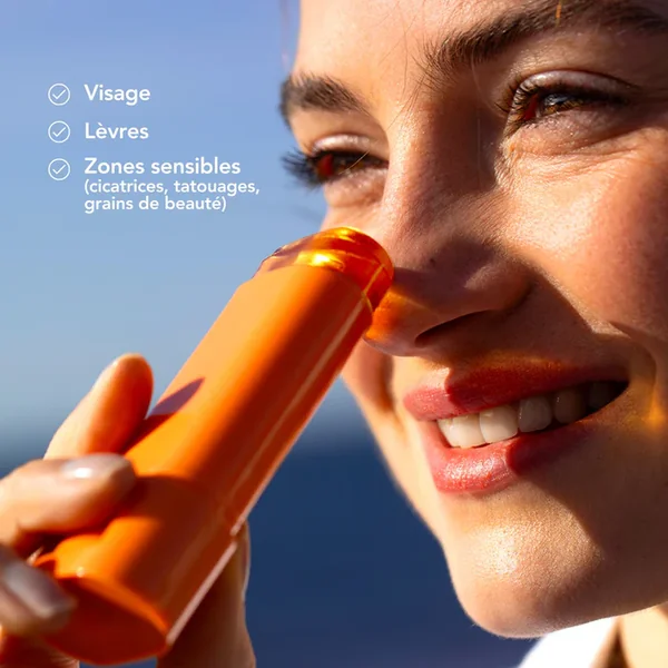 Stick Solaire Invisible SPF50+ - Visage et Zones Sensibles - Tous Types de Peaux, 19g