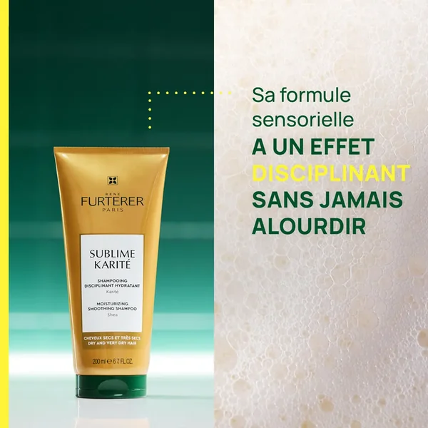 SUBLIME KARITE - Shampooing Disciplinant Hydratant - Cheveux Secs à Très Secs, 50ml
