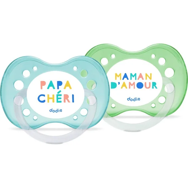 Sucettes Anatomiques Duo Famille - Dès 18 mois et plus - Motif Aléatoire, Lot de 2 Sucettes