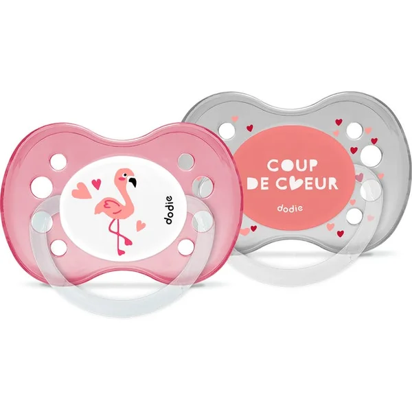 Sucettes Anatomiques Duo Girly - Dès 6 mois - Motif Aléatoire, Lot de 2 Sucettes